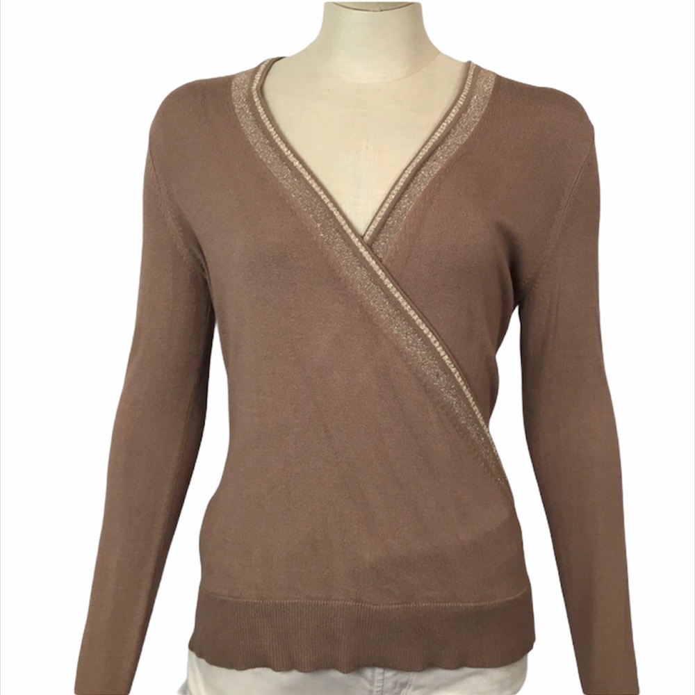 Etcetera Tan Sweater Size S